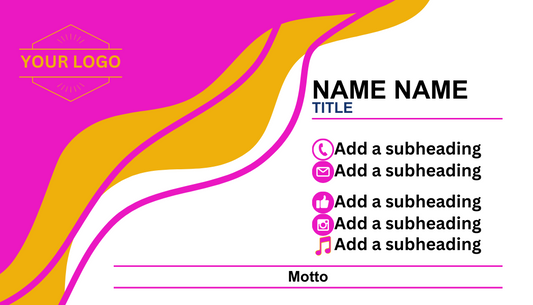 Wavy Business Card Template