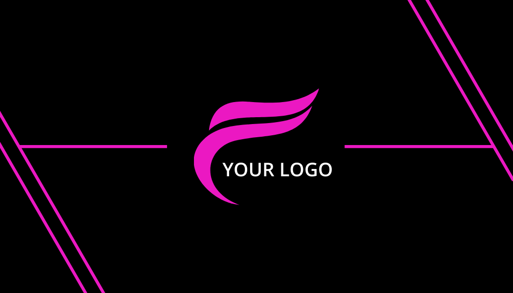 Pink & Black Business Card Template