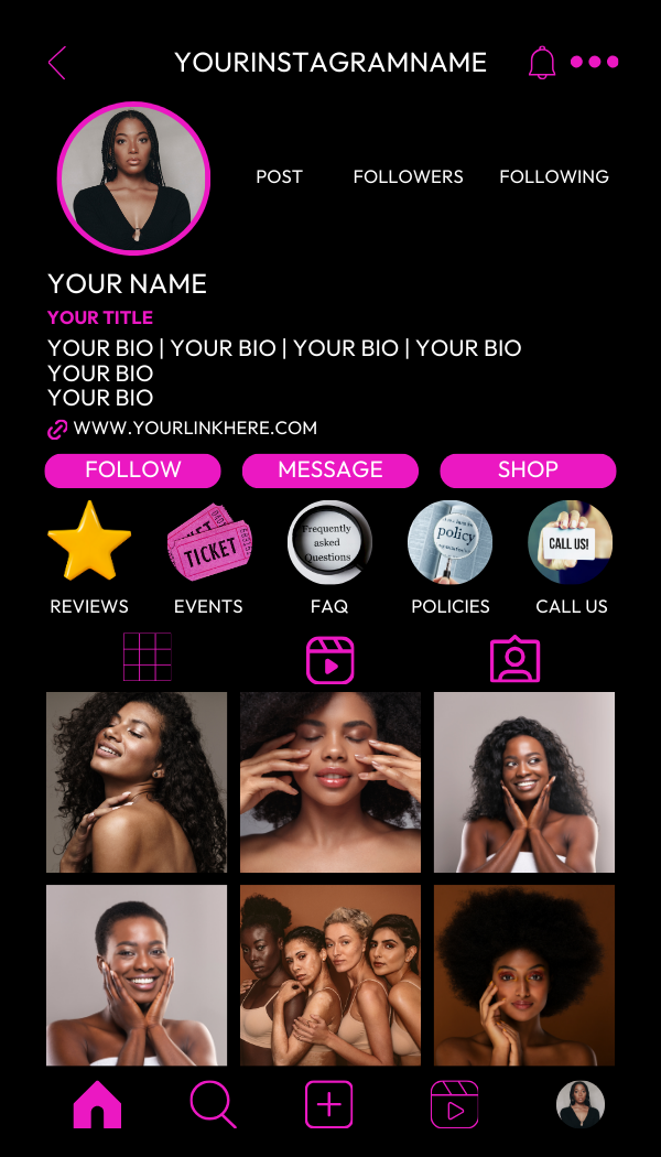 Instagram Business Card Template