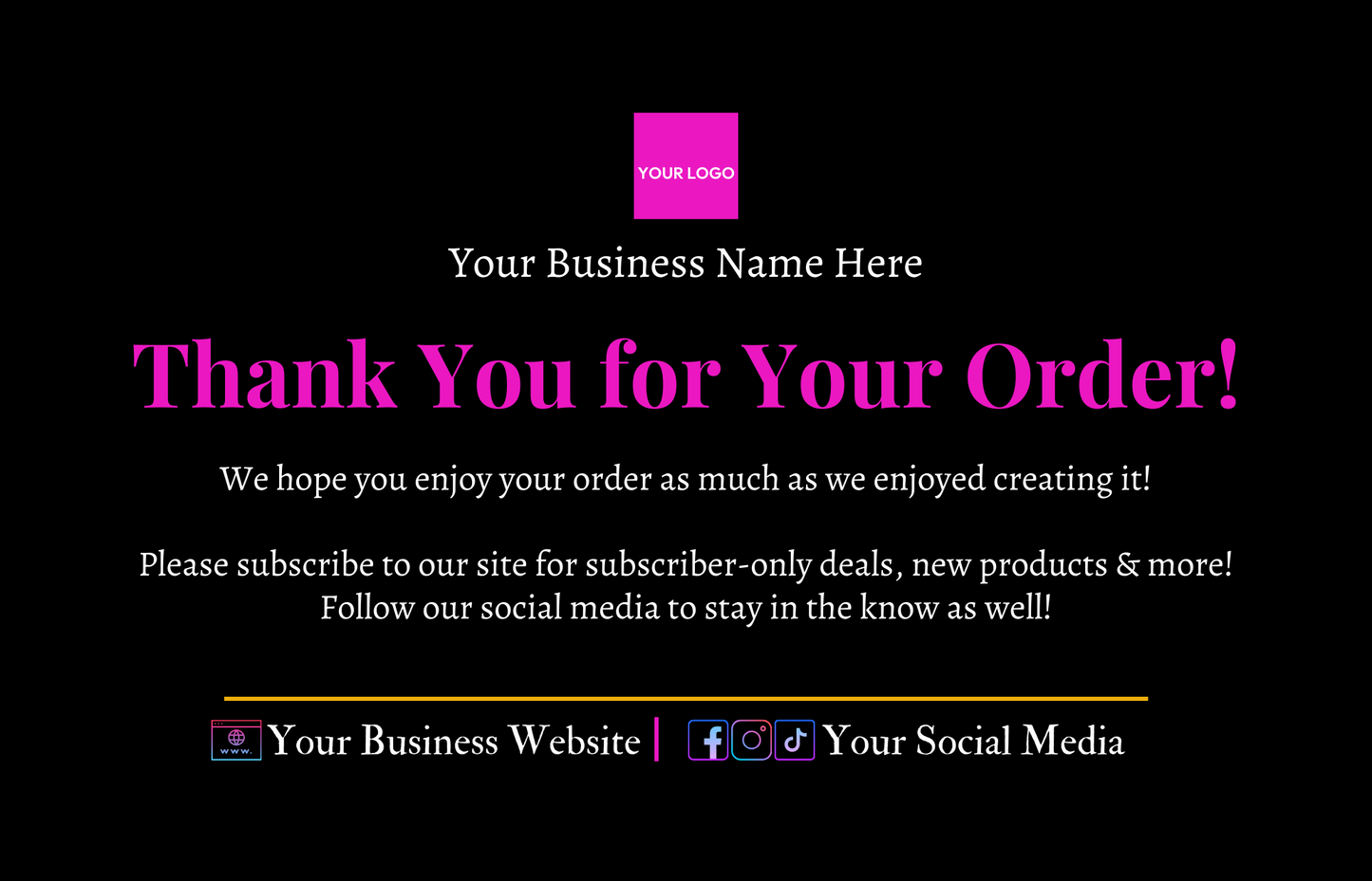 Thank You Card Template