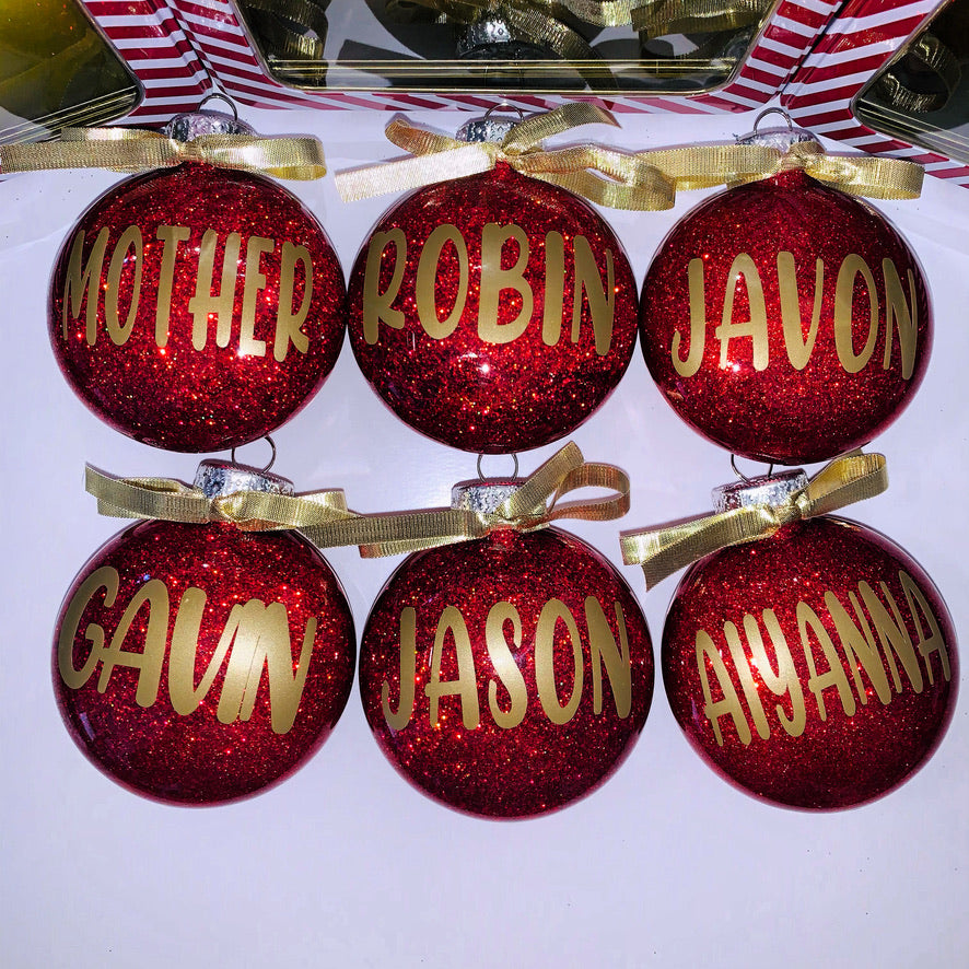 Custom Glitter Ornaments