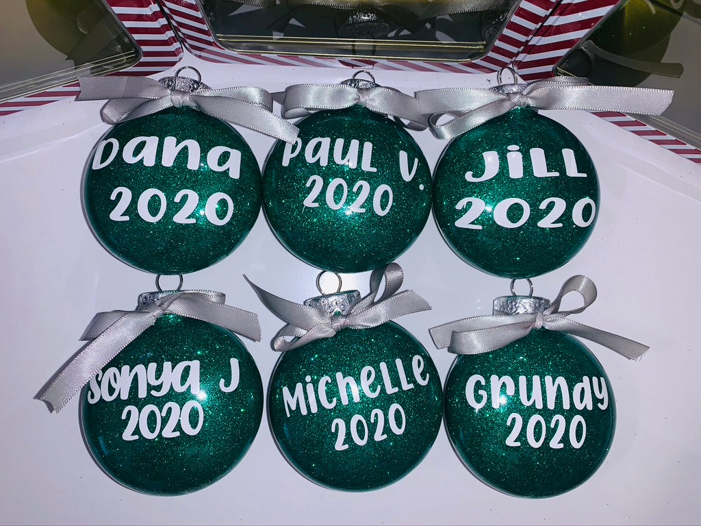 Custom Glitter Ornaments