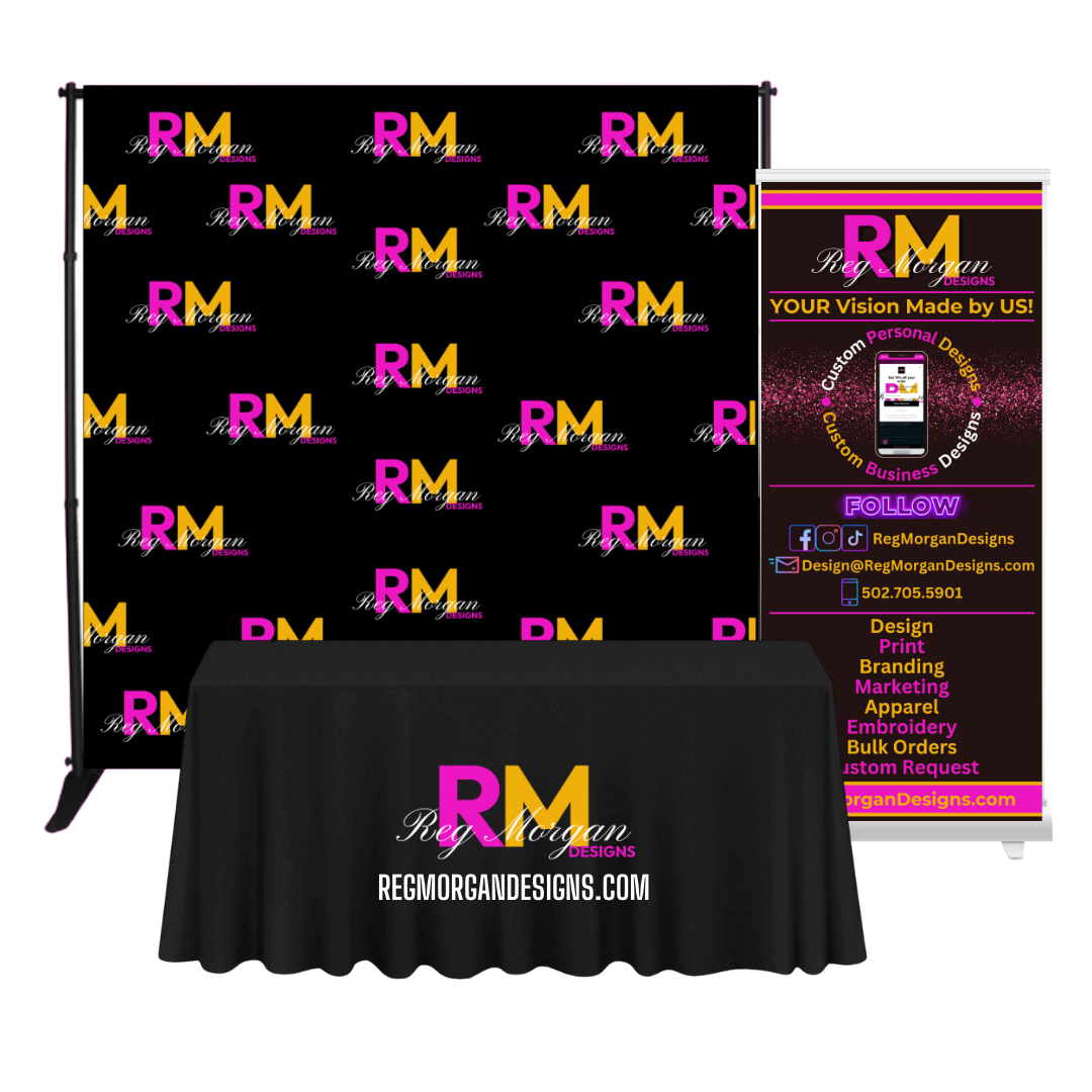 Backdrop + Banner + Throw Tablecloth